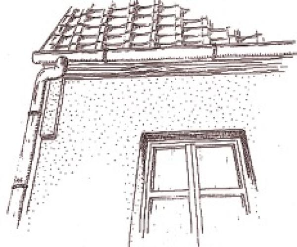 Fledermaus-Dachgesims- und Giebelröhre (Schemazeichnung Einbau)